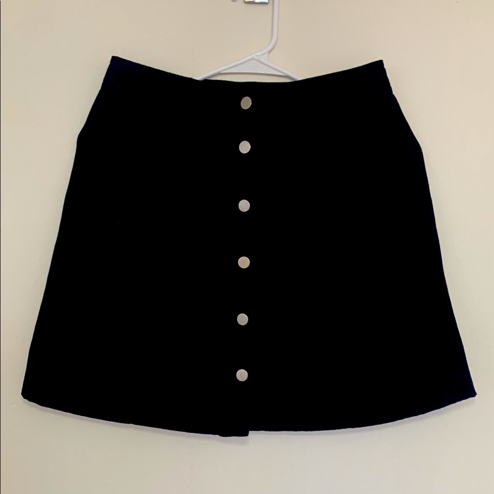 black button skirt